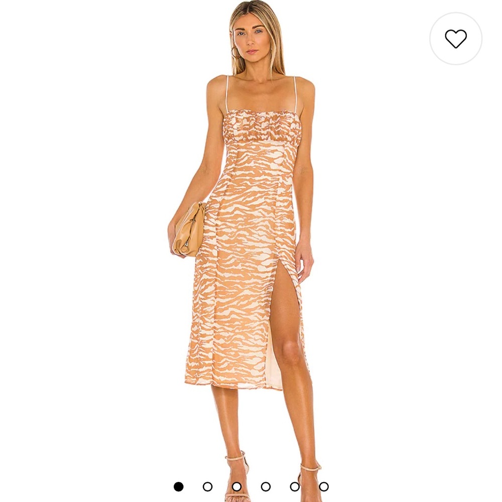 Camila Coelho Bailee Midi Dress in Brown Zebra